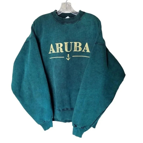 Vintage flex wear XL aruba  stone wash crew neck - Picture 1 of 12